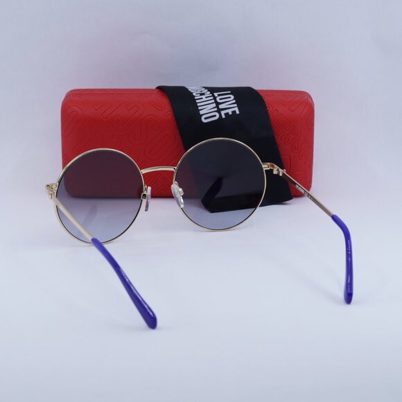 🕶️ New Moschino MOL037/S 0PJP GB Sunglasses - Gold/Blue Frame, Azure Lenses - Picture 10 of 10